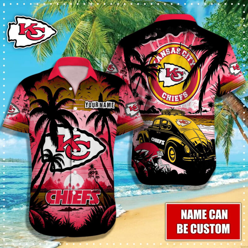 Personalized Kansas City Chiefs Retro Ride Hawaiian Shirt - ChiefsFam