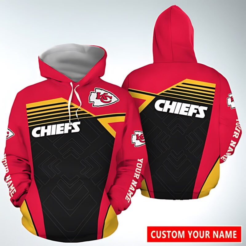 Personalized Kansas City Chiefs Victory Stripes 3D Hoodie - ChiefsFam