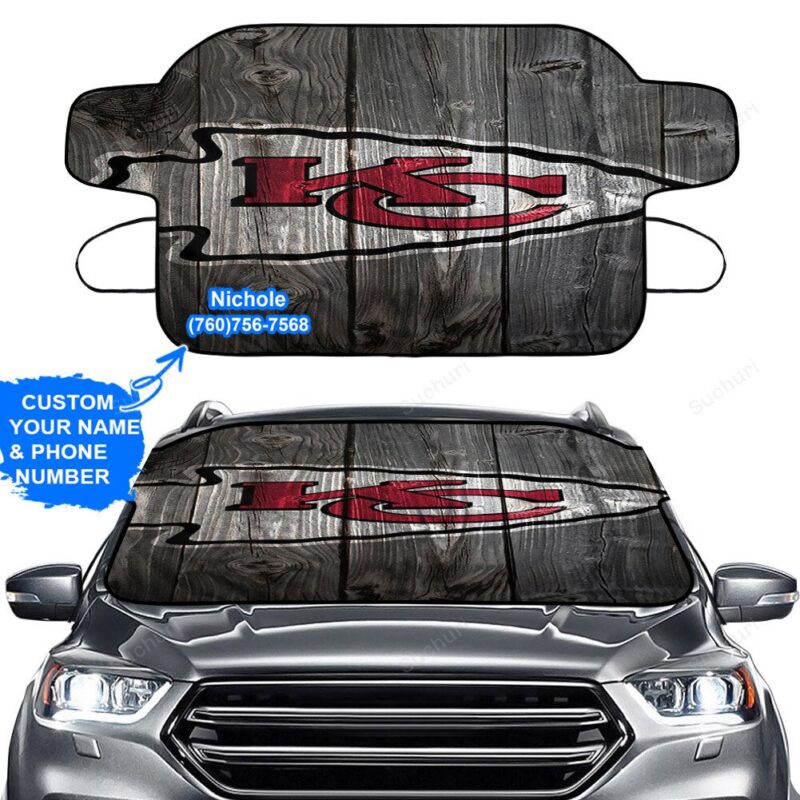 Personalized Name And Custom Your Phone Number Kansas City Chiefs Wood