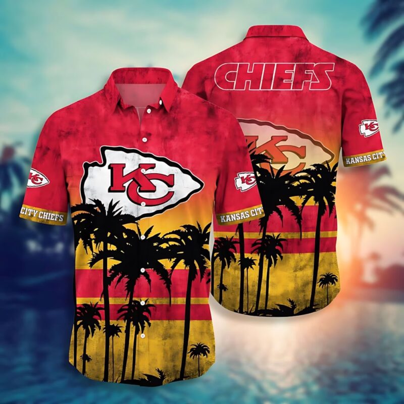 Sunset Chiefs Palm Tree Hawaiian Shirt - ChiefsFam