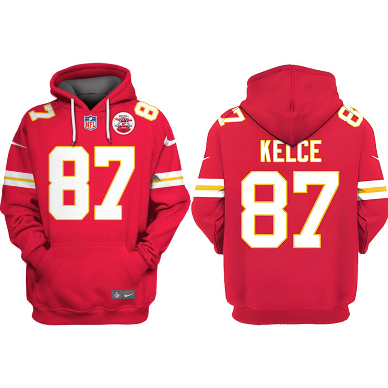 Travis Kelce Kansas City Chiefs American Football Conference Champions Hoodie Zip Hoodie Red GTS009207 - ChiefsFam