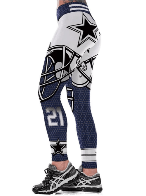 3D Dallas Cowboys Printed Yoga Fitness Leggings