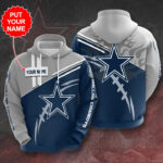 Dallas Cowboys Custom Name Hoodies With Stars V06