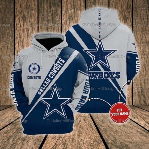 Dallas Cowboys 23 Gift For Fan Personalized 3D T Shirt Sweater Zip Hoodie Bomber Jacket