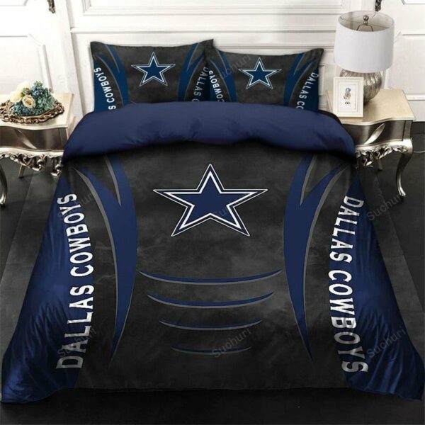 Dallas Cowboys Blue And Gray Bedding Set Duvet Cover Gift For Fan Love