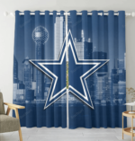 Dallas Cowboys City Blackout Window Curtain 2 Panels For Living Room B