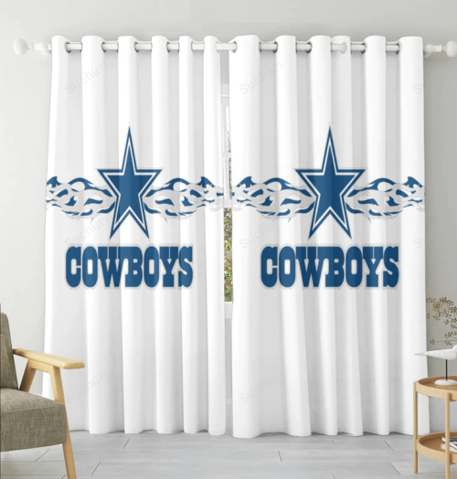 Dallas Cowboys Cowboys Star Wings Blackout Window Curtain 2 Panels For