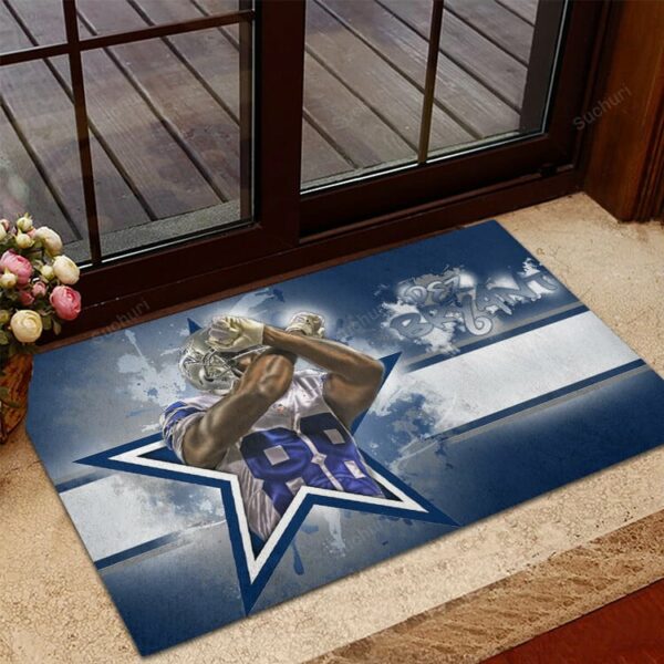 Dallas Cowboys Dez Bryant Star Foldable Doormat Indoor Outdoor Welcome