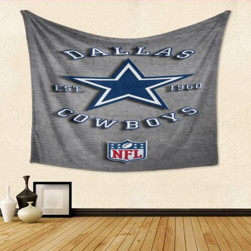 Dallas Cowboys EST 1960 Gray Gift For Fan 3D Full Printing Tapestry