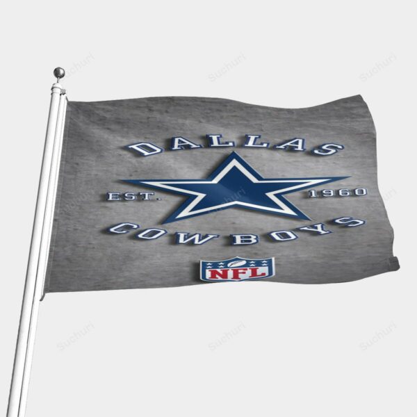 Dallas Cowboys EST 1960 Gray Gift For Fan 3D Full Printing Two Side Pr