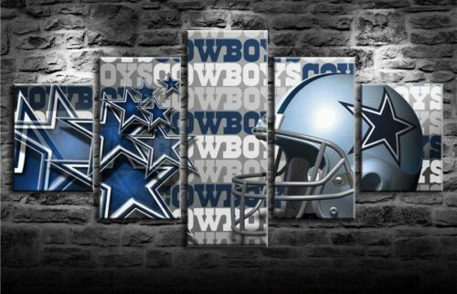 Dallas Cowboys Football – 5 Panel Canvas Art Wall Decor