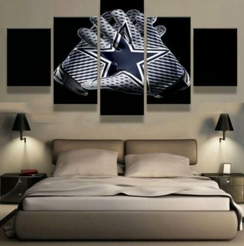 Dallas Cowboys Hand – Sport 5 Panel Canvas Art Wall Decor-CV