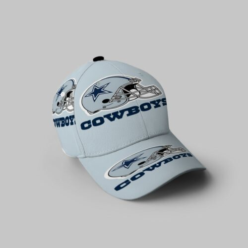 Dallas Cowboys Helmet Light Blue 3D Printing Baseball Cap Classic Hat - Potatoke