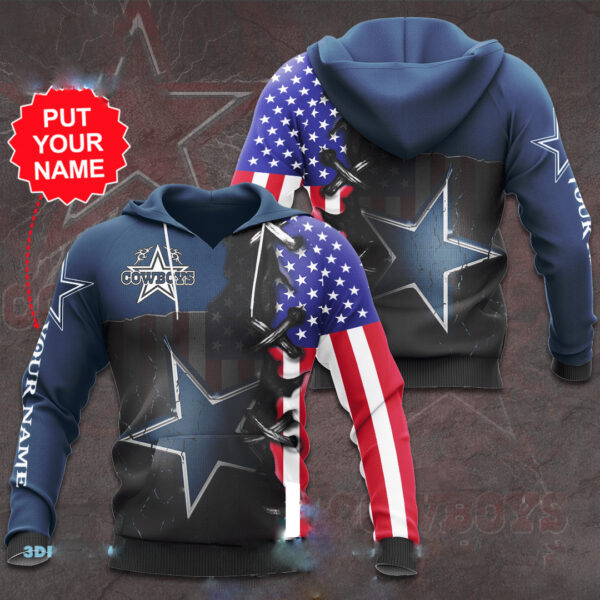 Dallas Cowboys Hoodies With American Flag V50