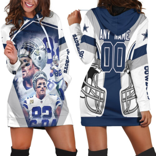 Dallas Cowboys Jason Witten 00 White Jersey Style 3D Allover Gift With Custom Number Name For Cowboys Fans Hoodie Dress