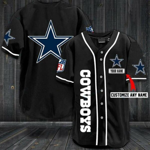 Dallas Cowboys Jersey Custom Name Black Color V52