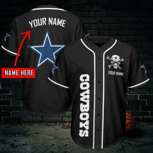 Dallas Cowboys Jersey Skull Custom V09