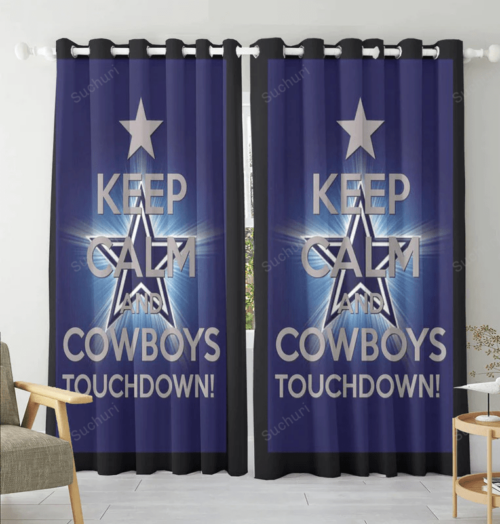 Dallas Cowboys Keep Calm And Blackout Window Curtain 2 Panels For Livi