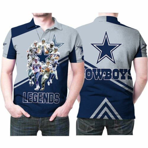 Dallas Cowboys Legends Champion Nfl American Football Team Logo Gift For Cowboys Fans Polo Shirt All Over Print Shirt 3d T-shirt