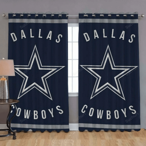 Dallas Cowboys Logo Blackout Window Curtain 12 For Living Room Bed Roo