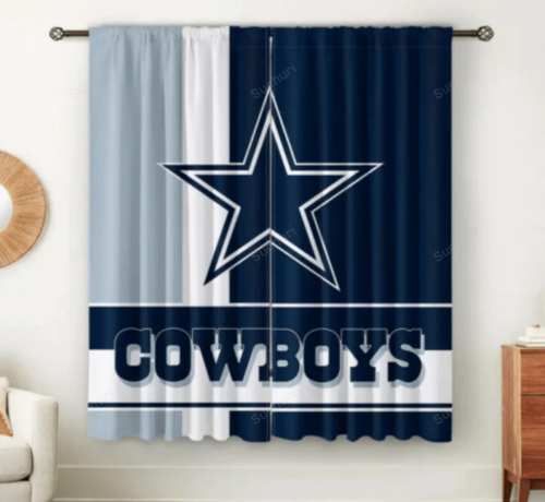 Dallas Cowboys Logo Blackout Window Curtain 7 For Living Room Bed Room