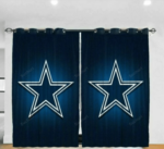 Dallas Cowboys Logo Blue Background Blackout Window Curtain 2 For Livi