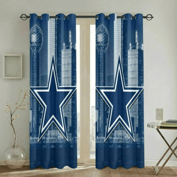 Dallas Cowboys Logo City Blackout Window Curtain 5 For Living Room Bed