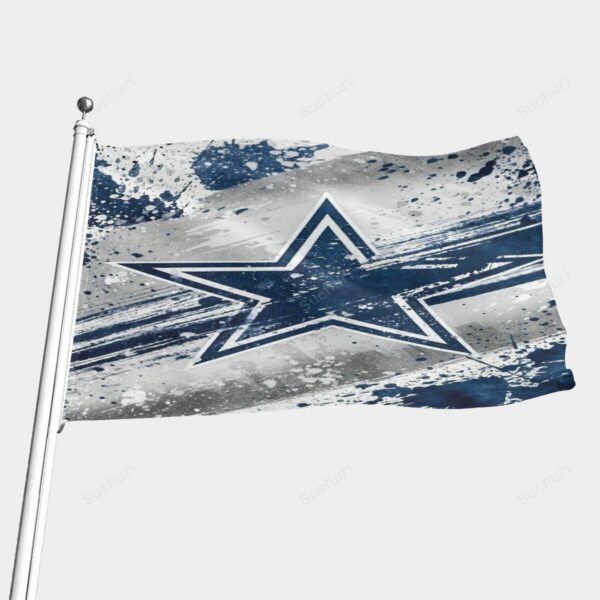 Dallas Cowboys Painting Gray White Star Gift For Fan 3D Full Printing