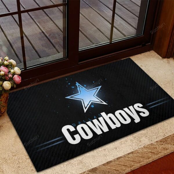 Dallas Cowboys Star Blue Light Foldable Doormat Indoor Outdoor Welcome