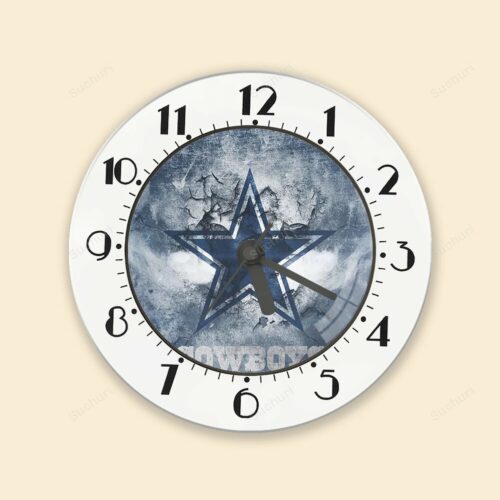 Dallas Cowboys Star Crack Wall Alarm Clock