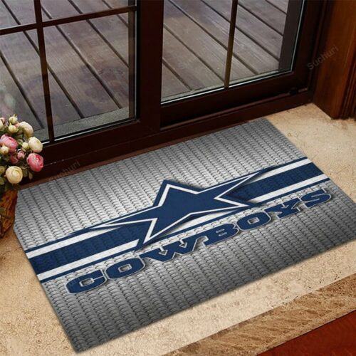 Dallas Cowboys Star Gray Foldable Doormat Indoor Outdoor Welcome Mat H