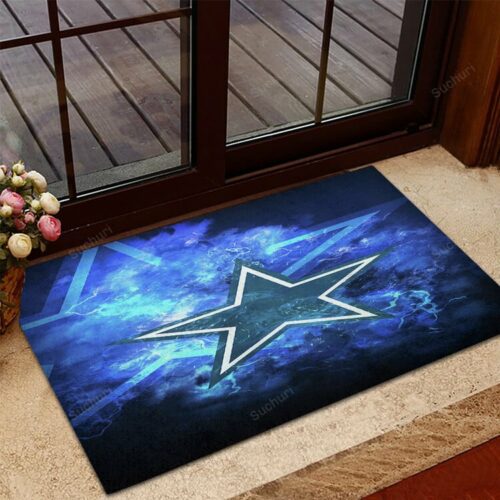 Dallas Cowboys Star Lighting Thunder Foldable Doormat Indoor Outdoor W