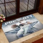 Dallas Cowboys My Time PreScott Foldable Doormat Indoor Outdoor Welcom