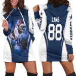 Dallas Cowboys Ceedee Lamb 88 Dark Blue Jersey Style 3D Allover Designed Gift For Dallas Cowboys Fans Lamb Fans Hoodie Dress