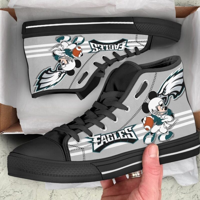 Philadelphia Eagles High Top Shoes Custom Pt19 DE1058