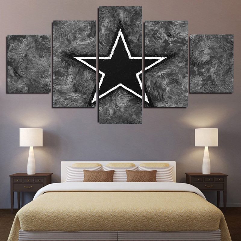 Dallas Cowboys Art Art 5 Piece Canvas Art Wall Decor - Canvas Prints Artwork