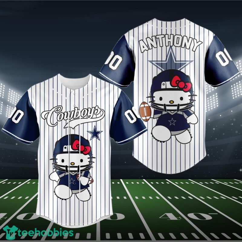 Dallas Cowboys Baseball Jersey NFL Hello Kitty Custom Name & Number