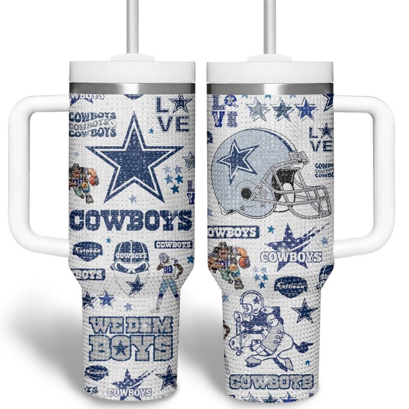 Dallas Cowboys Bling NFL Custom Stanley Cup 40 oz 30 oz Tumbler With Handle | StormMerch