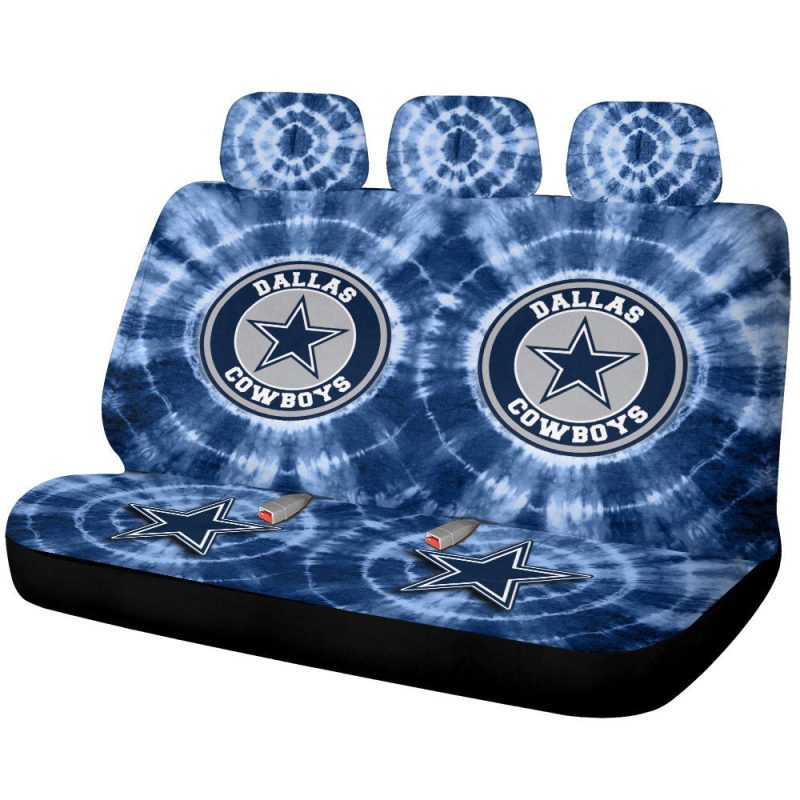 Dallas Cowboys Car Back Seat Covers Custom Tie Dye Car Accessories