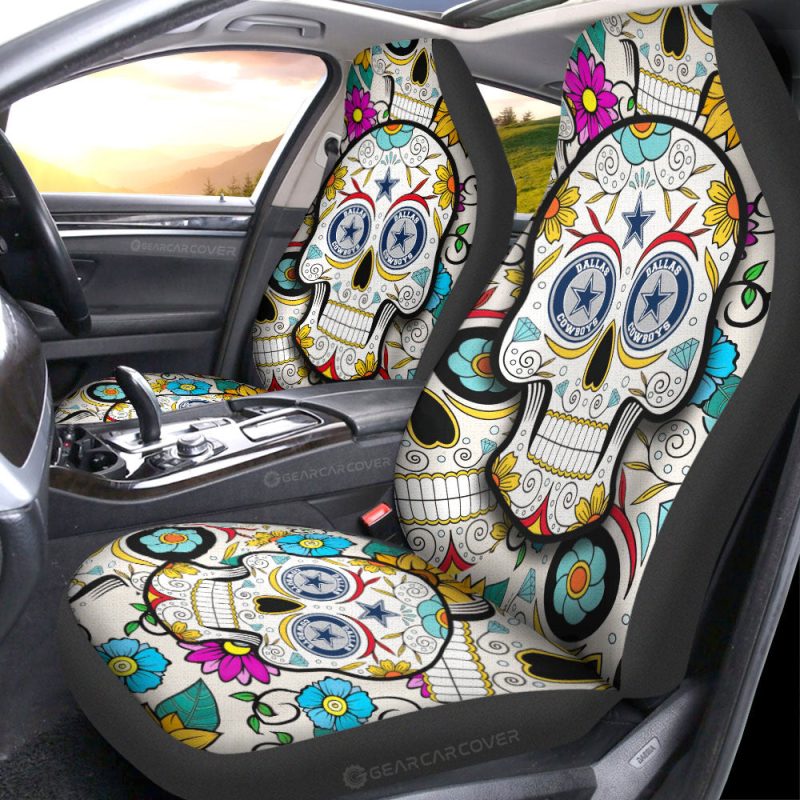 Dallas Cowboys Car Seat Covers Custom Sugar Skull Car Accessories