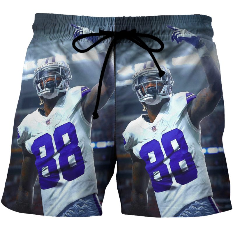 Dallas Cowboys Ceedee Lamb4 3D All Over Print Summer Beach Hawaiian Short