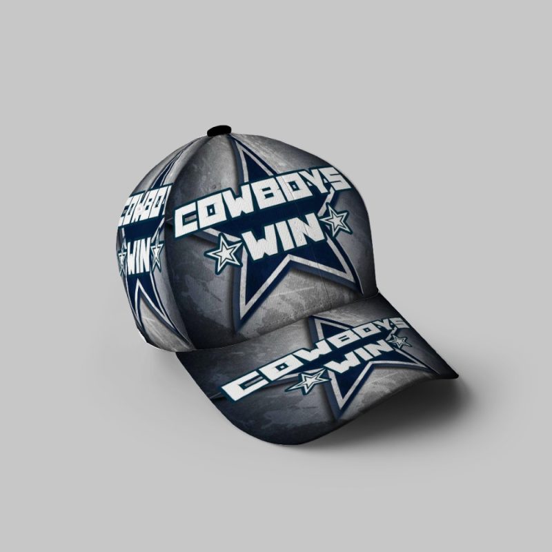 Dallas Cowboys Cowboys Win Stars 3D Printing Baseball Cap Classic Hat - Potatoke