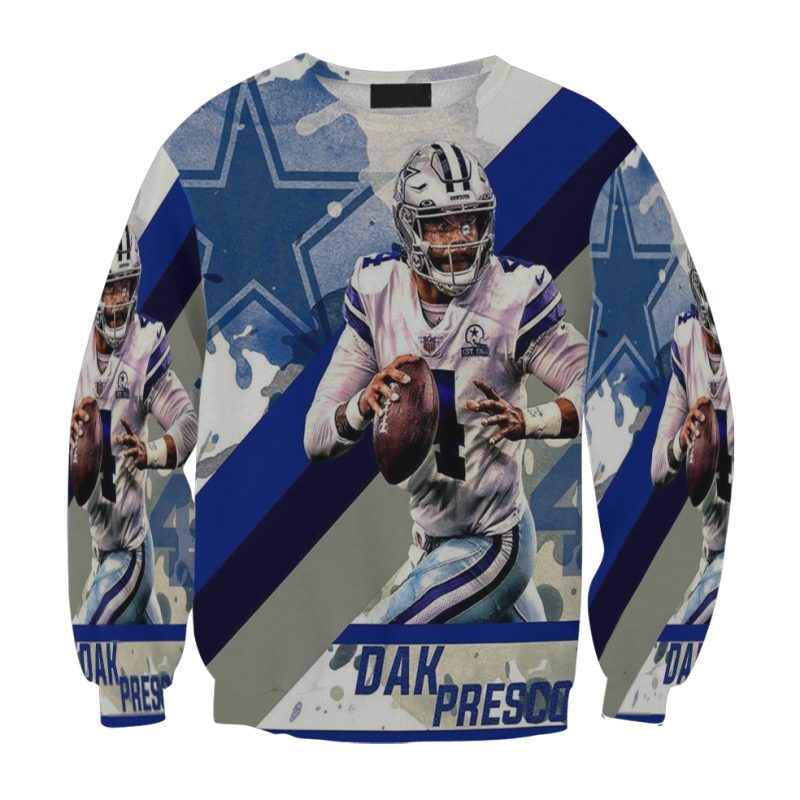 Dallas Cowboys Dak Prescott8 Gift For Fan 3D Full Printing Sweatshirt