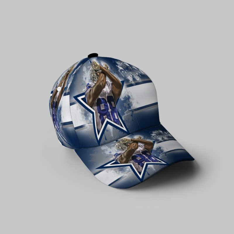 Dallas Cowboys Dez Bryant Star 3D Printing Baseball Cap Classic Hat - Potatoke