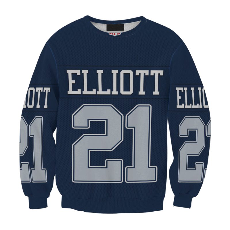 Dallas Cowboys Elliott 21 Jersey Gift For Fan 3D Full Printing Sweatshirt