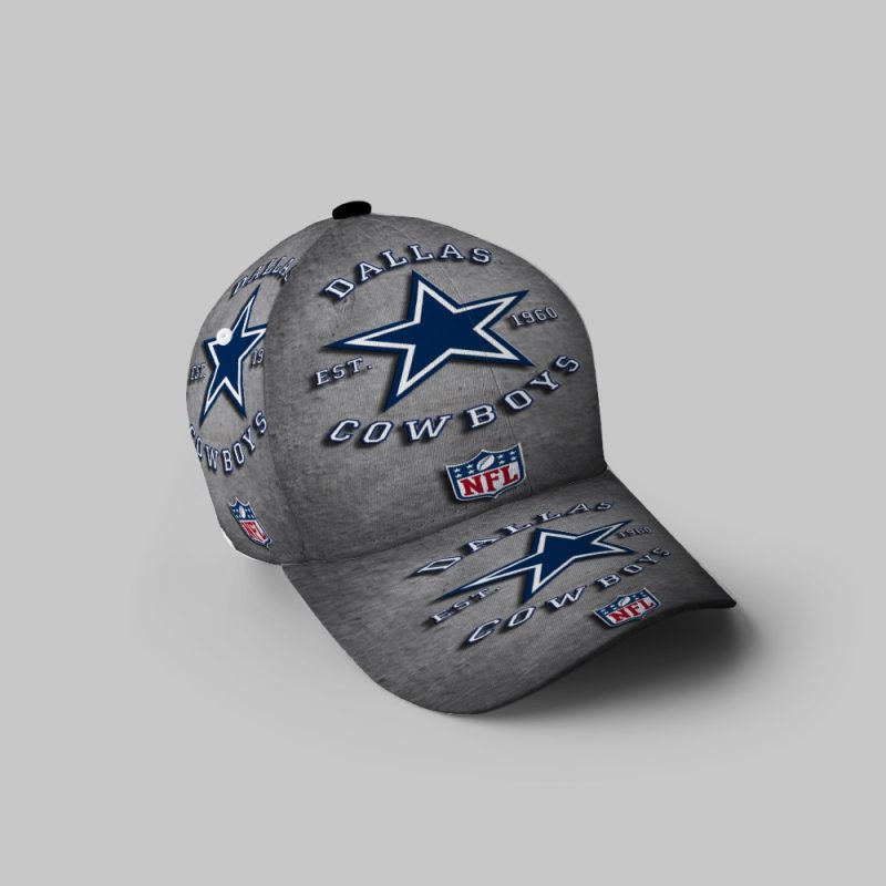 Dallas Cowboys Est 1960 Gray 3D Printing Baseball Cap Classic Hat - Potatoke