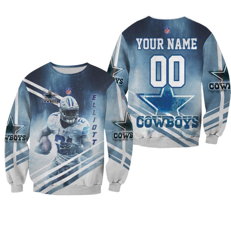 Dallas Cowboys Ezekiel Elliott 21 3d Personalized Sweater