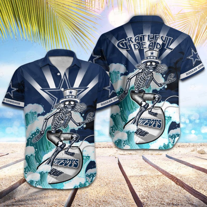 Dallas Cowboys Grateful Dead Surf Hawaiian Shirt - TeeAloha