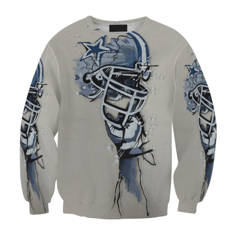 Dallas Cowboys Hand Holding Helmet Gift For Fan 3D Full Printing Sweatshirt