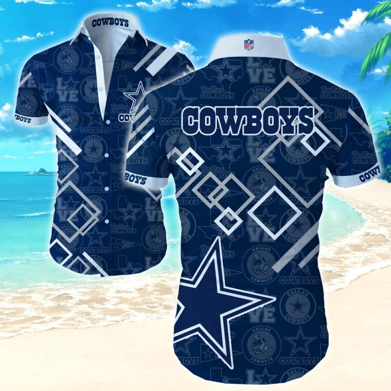 Dallas Cowboys Hawaiian Aloha Shirtss For Men Aloha Shirts Hawaiian Shorts Beach Short Sleeve - Potatoke